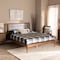 Baxton Studio Regis ModernLight Grey Fabric Upholstered and Walnut Brown Finished Wood Platform Bed-Full 192-11501-ZORO - alternate 1